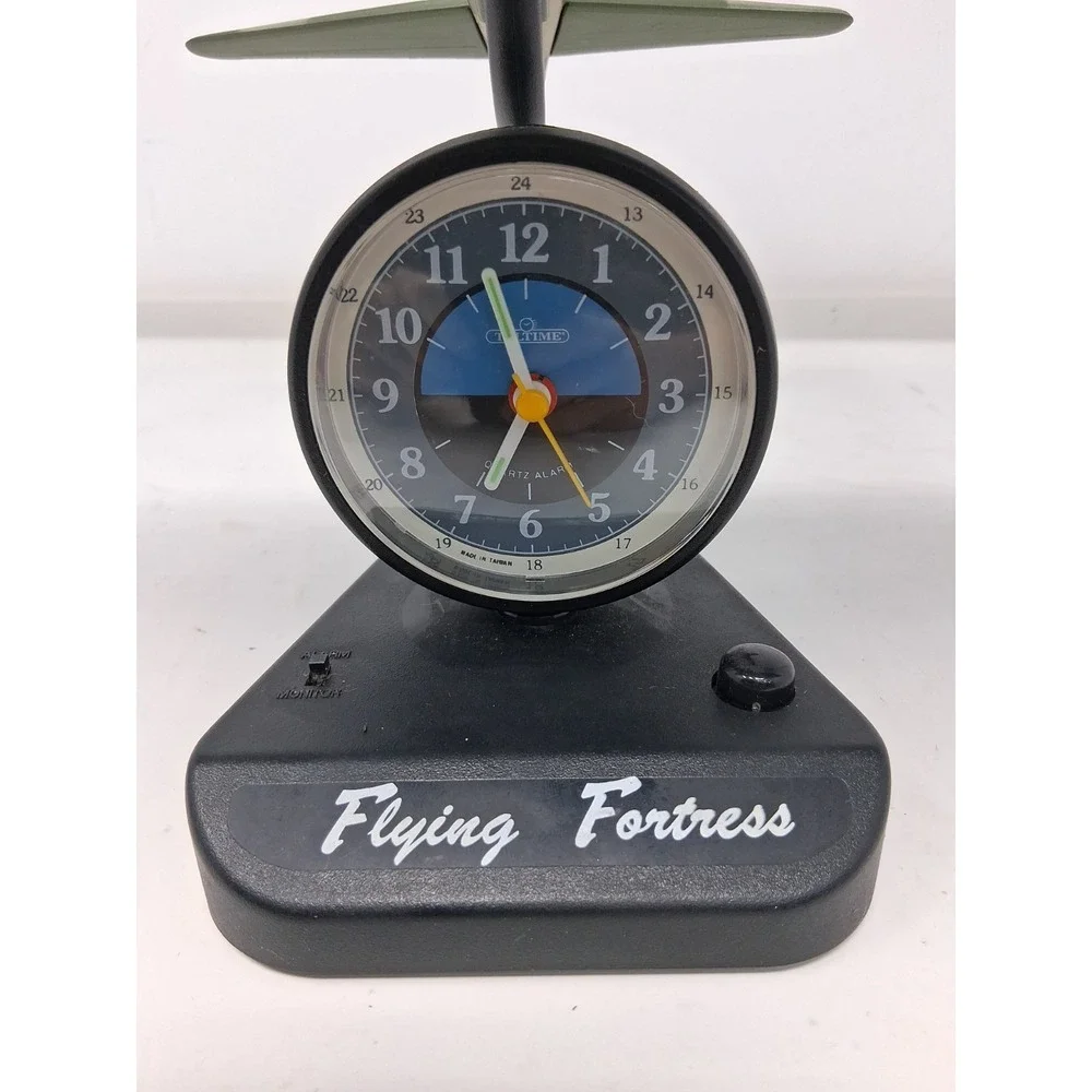 Teltime Flying Fortress 48324 R Alarm Clock Sound Effects Works/ READ. S